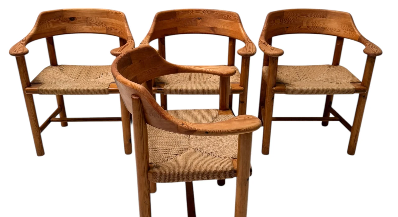 Four Mid-Century Modern Armchairs by Rainer Daumiller, 1970s